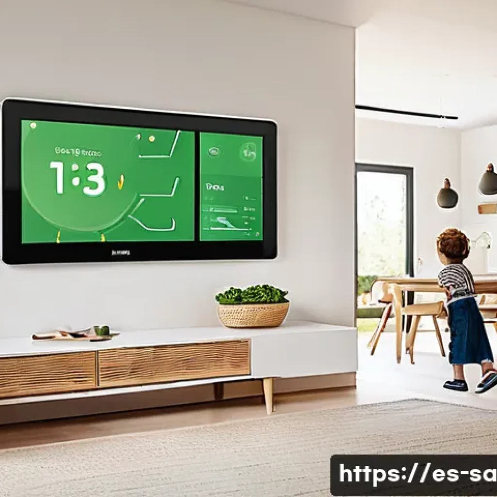 스마트 그리드와 전력망의 모니터링 시스템 - **Prompt:** A cozy and modern living room in a Spanish home, bathed in warm, natural light streaming...