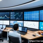 Home 18 스마트 그리드와 인프라 투자 유치 방안 - A modern urban smart grid control center in Latin America, featuring a diverse team of engineers and...